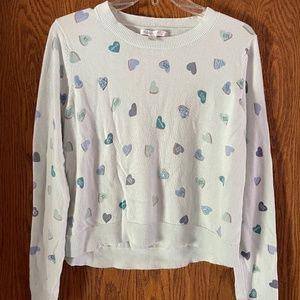 Conversation Hearts Beaded Valentines Sweater